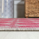 Trebol Moroccan Trellis Textured Weave Indoor/outdoor Square Rug