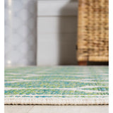 Trebol Moroccan Trellis Textured Weave Indoor/outdoor Square Rug