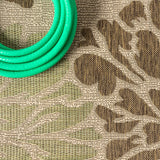 Zinnia Modern Floral Textured Weave Indoor/outdoor Square Rug