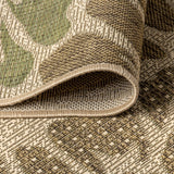Zinnia Modern Floral Textured Weave Indoor/outdoor Square Rug
