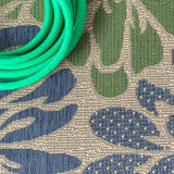 Zinnia Modern Floral Textured Weave Indoor/outdoor Square Rug