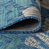 Zinnia Modern Floral Textured Weave Indoor/outdoor Square Rug