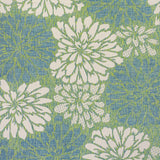 Zinnia Modern Floral Textured Weave Indoor/outdoor Square Rug