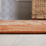 Zinnia Modern Floral Textured Weave Indoor/outdoor Square Rug