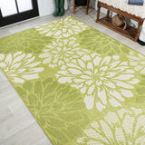 Zinnia Modern Floral Textured Weave Indoor/outdoor Area Rug