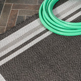 James Modern Border Stripe Indoor/outdoor Area Rug