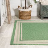 James Modern Border Stripe Indoor/outdoor Area Rug