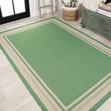 James Modern Border Stripe Indoor/outdoor Area Rug