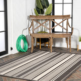Haynes Modern Double Stripe Indoor/outdoor Area Rug