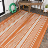 Haynes Modern Double Stripe Indoor/outdoor Area Rug