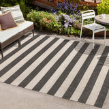 Negril Two-tone Wide Stripe Indoor/outdoor Area Rug