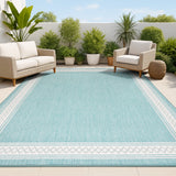 Lucia Classic Diamond Border Indoor/outdoor Area Rug