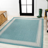Lucia Classic Diamond Border Indoor/outdoor Area Rug