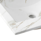 Ancillary 3-Hole 20 in. W x 18.25 in. D Classic Contemporary Rectangular Ceramic Single Sink Basin Vanity Top - JONATHAN Y