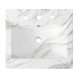 Ancillary 3-Hole 20 in. W x 18.25 in. D Classic Contemporary Rectangular Ceramic Single Sink Basin Vanity Top - JONATHAN Y