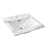Ancillary 3-Hole 20 in. W x 18.25 in. D Classic Contemporary Rectangular Ceramic Single Sink Basin Vanity Top - JONATHAN Y