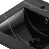 Ancillary 3-Hole 20 in. W x 18.25 in. D Classic Contemporary Rectangular Ceramic Single Sink Basin Vanity Top - JONATHAN Y