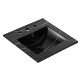 Ancillary 3-Hole 20 in. W x 18.25 in. D Classic Contemporary Rectangular Ceramic Single Sink Basin Vanity Top - JONATHAN Y