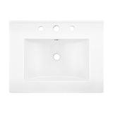 Ancillary 3-Hole Classic Contemporary Rectangular Ceramic Single Sink Basin Vanity Top