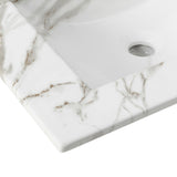 Ancillary 3-Hole Classic Contemporary Rectangular Ceramic Single Sink Basin Vanity Top