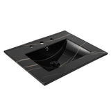 Ancillary 3-Hole Classic Contemporary Rectangular Ceramic Single Sink Basin Vanity Top