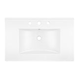 Ancillary 3-Hole Classic Contemporary Rectangular Ceramic Single Sink Basin Vanity Top