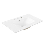 Ancillary 3-Hole Classic Contemporary Rectangular Ceramic Single Sink Basin Vanity Top