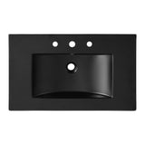Ancillary 3-Hole Classic Contemporary Rectangular Ceramic Single Sink Basin Vanity Top