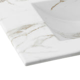 Ancillary 3-Hole Classic Contemporary Rectangular Ceramic Single Sink Basin Vanity Top