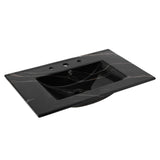 Ancillary 3-Hole Classic Contemporary Rectangular Ceramic Single Sink Basin Vanity Top
