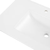 Ancillary 3-Hole Classic Contemporary Rectangular Ceramic Single Sink Basin Vanity Top