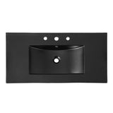 Ancillary 3-Hole Classic Contemporary Rectangular Ceramic Single Sink Basin Vanity Top