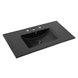 Ancillary 3-Hole Classic Contemporary Rectangular Ceramic Single Sink Basin Vanity Top