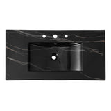Ancillary 3-Hole Classic Contemporary Rectangular Ceramic Single Sink Basin Vanity Top