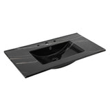 Ancillary 3-Hole Classic Contemporary Rectangular Ceramic Single Sink Basin Vanity Top