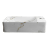 Felix 15 in. W x 8 in. D Modern Wall Mounted Rectangular Ceramic Mini Sink