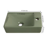 Felix 15 in. W x 8 in. D Modern Wall Mounted Rectangular Ceramic Mini Sink