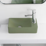 Felix 15 in. W x 8 in. D Modern Wall Mounted Rectangular Ceramic Mini Sink
