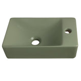 Felix 15 in. W x 8 in. D Modern Wall Mounted Rectangular Ceramic Mini Sink
