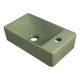 Felix 15 in. W x 8 in. D Modern Wall Mounted Rectangular Ceramic Mini Sink
