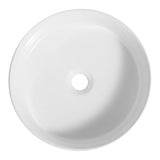 Aura 14.25 in. Round Art Deco Contemporary Ceramic Bathroom Vessel Sink