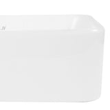 Ferbon 16 in. W x 12 in. D Modern Rectangular Ceramic Above Counter Vessel Bathroom Vanity Sink Basin
