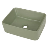 Ferbon 16 in. W x 12 in. D Modern Rectangular Ceramic Above Counter Vessel Bathroom Vanity Sink Basin