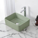 Ferbon 16 in. W x 12 in. D Modern Rectangular Ceramic Above Counter Vessel Bathroom Vanity Sink Basin