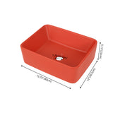 Ferbon 16 in. W x 12 in. D Modern Rectangular Ceramic Above Counter Vessel Bathroom Vanity Sink Basin