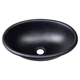 Wallace 17 in. Oval Bowl Rustic Pure Copper Hand-Hammered Drop-In/Above Counter Bathroom Vanity Sink
