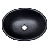 Wallace 17 in. Oval Bowl Rustic Pure Copper Hand-Hammered Drop-In/Above Counter Bathroom Vanity Sink