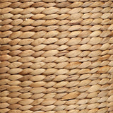 Zoey 18.5" Modern Coastal Hand-Woven Hyacinth Stool/Ottoman