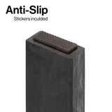 Saru 11.8" Traditional Classic Solid Acacia Wood Shower Shaving Foot Stool