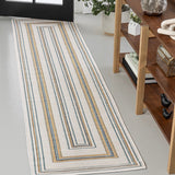 Argo Classic Nautical Mitre Stripe Reversible Machine-Washable Indoor/Outdoor Area Rug